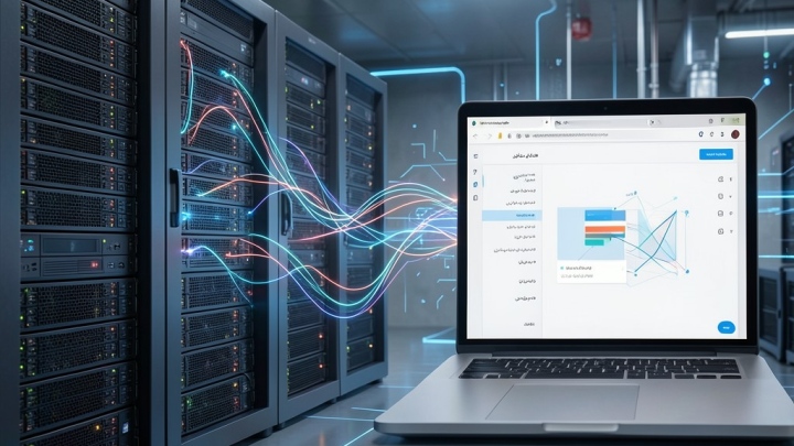 تصویری از جریان داده بهینه بین سرور و کلاینت در معماری React Server Components