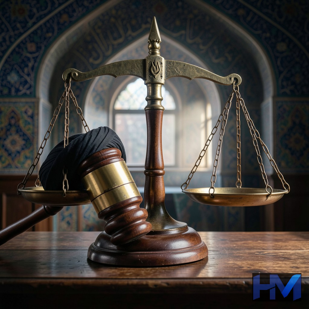نمادی از سیستم قضایی دادگاه ویژه روحانیت