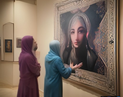 تصویری از نمایشگاه هنری معاصر در تهران با حضور بازدیدکنندگان، نمادی از پویایی ماه هنر تهران