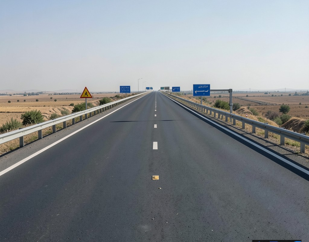بزرگراهی با علائم ایمنی، نمادی از چالشهای ایمنی جادهای در ایران