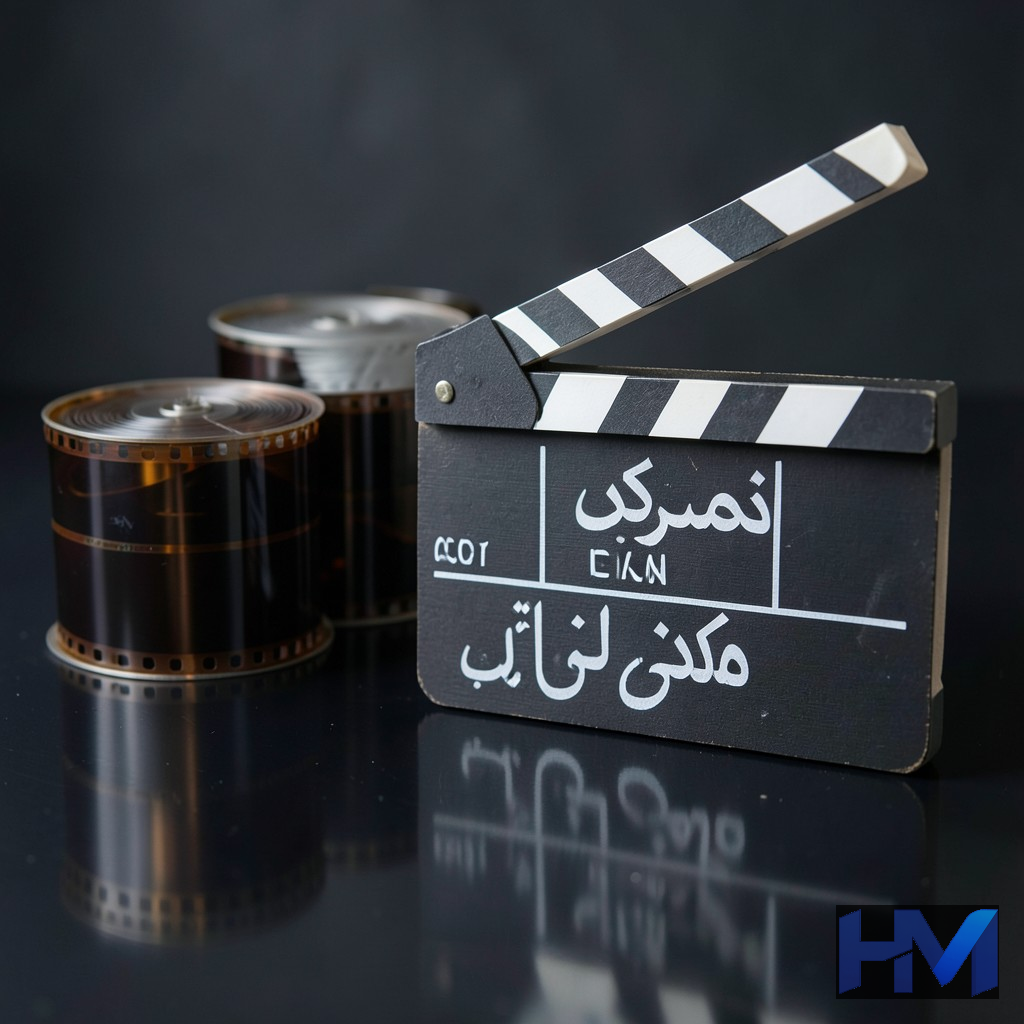 تصویری هنری از حلقه‌های فیلم و کلاکت کارگردانی
