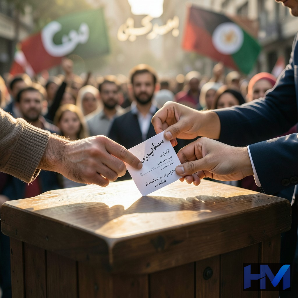 رأیدهندگانی که برگه رأی را به صندوق میاندازند