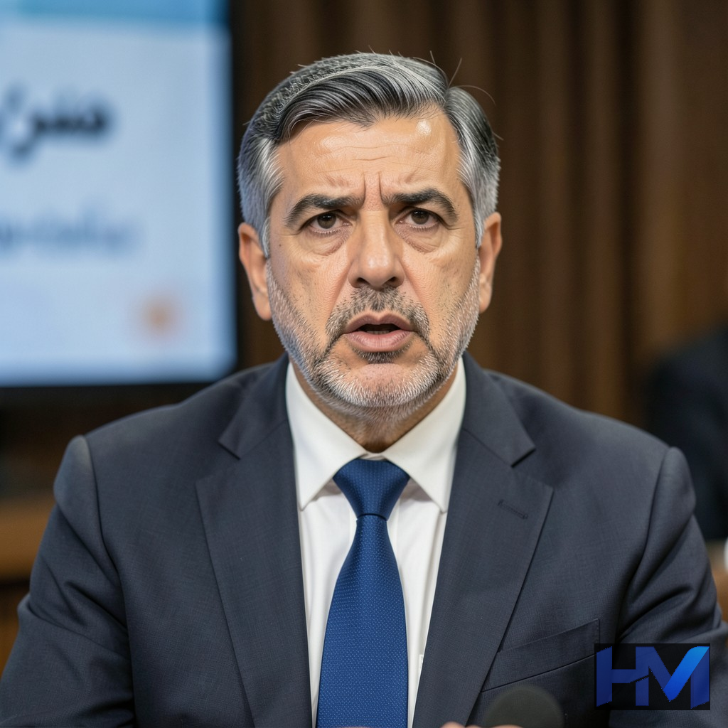 مسعود پزشکیان در حال سخنرانی و بیان مواضع رسمی