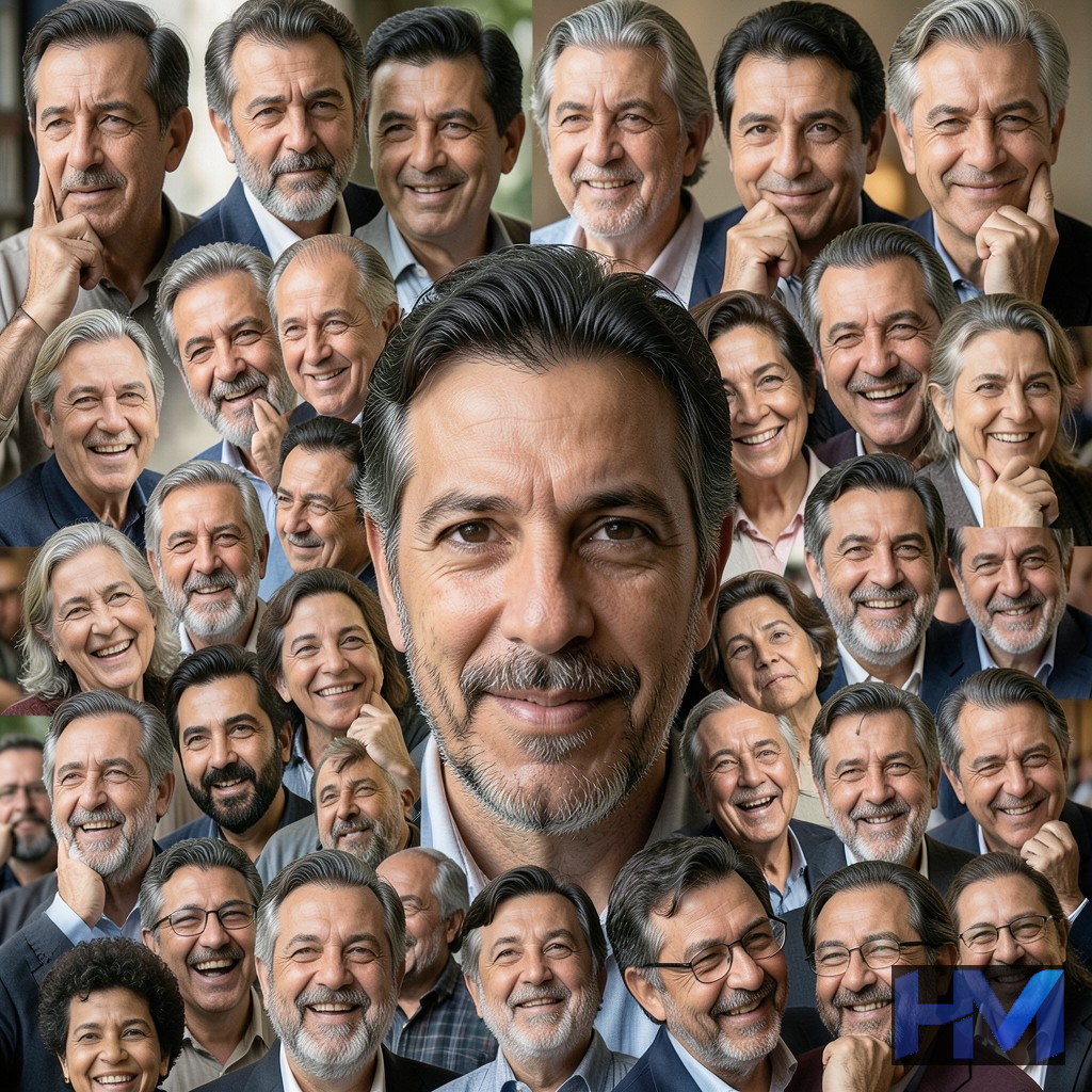 موزاییکی از چهرههای متنوع هنرمندان ایرانی با احساسات مختلف