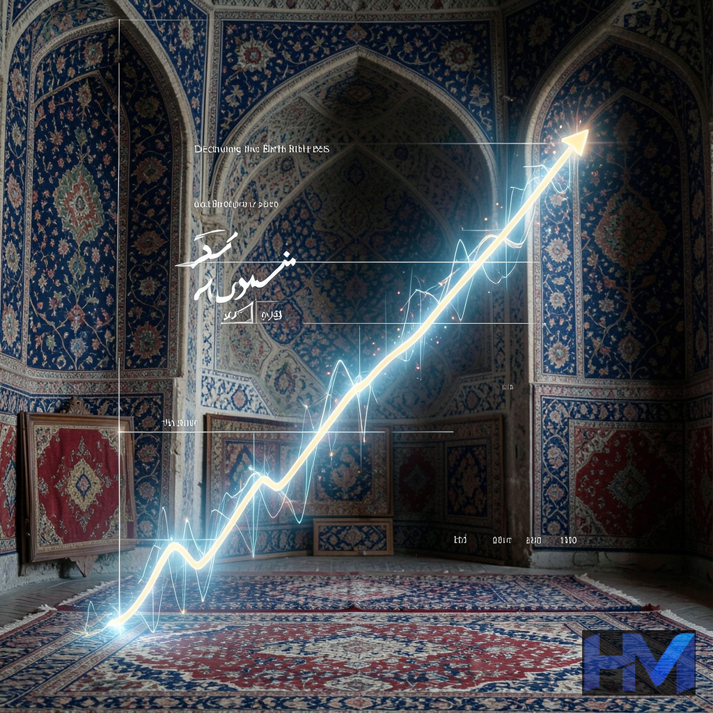 نمودار مفهومی کاهش نرخ باروری و افزایش سالمندی در جمعیت ایران