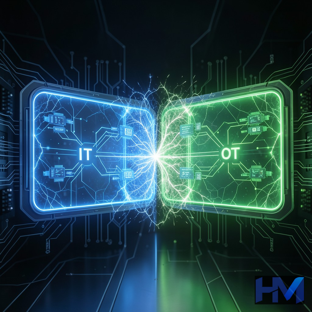 تصویر مفهومی از جداسازی شبکه (Network Segmentation) با فایروال دیجیتالی قوی