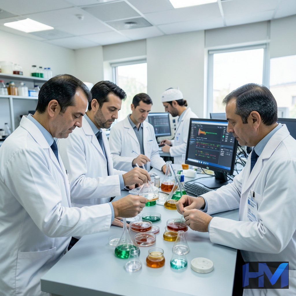 دانشمندان CDC در حال تحقیق و بررسی سالمونلا در آزمایشگاه