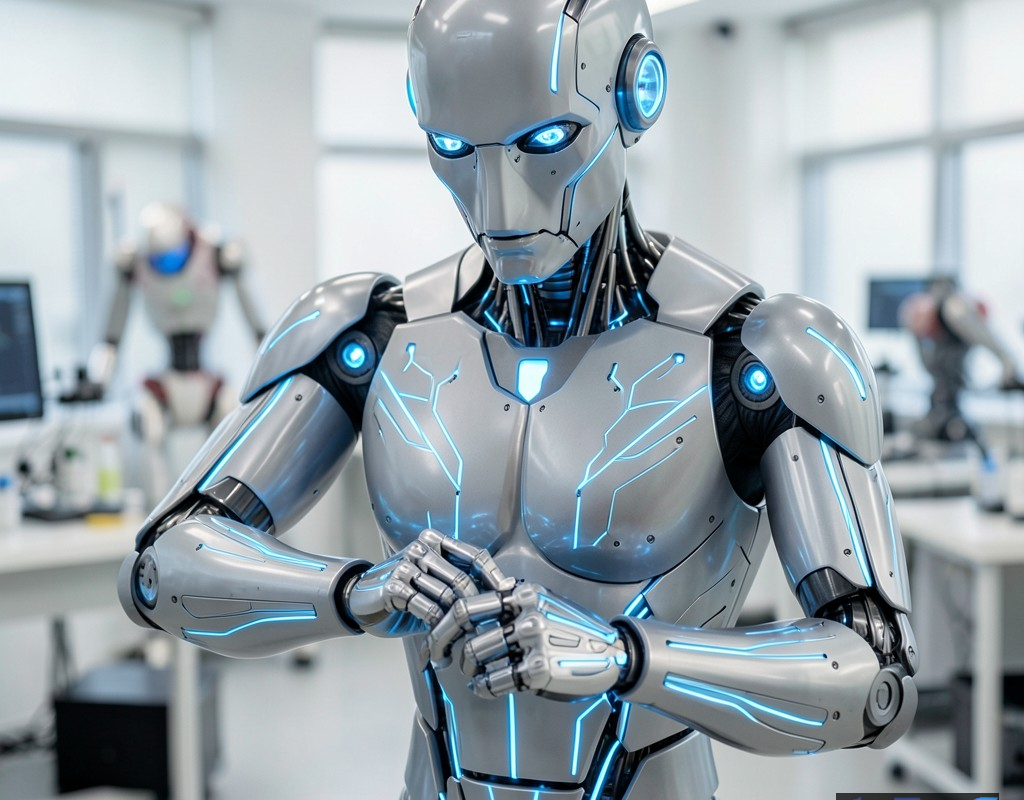 ربات انسان‌نما با هوش بدنی کامل تحت کنترل Gemini Robotics 2 گوگل در حال انجام یک وظیفه پیچیده