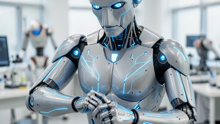 ربات انسان‌نما با هوش بدنی کامل تحت کنترل Gemini Robotics 2 گوگل در حال انجام یک وظیفه پیچیده