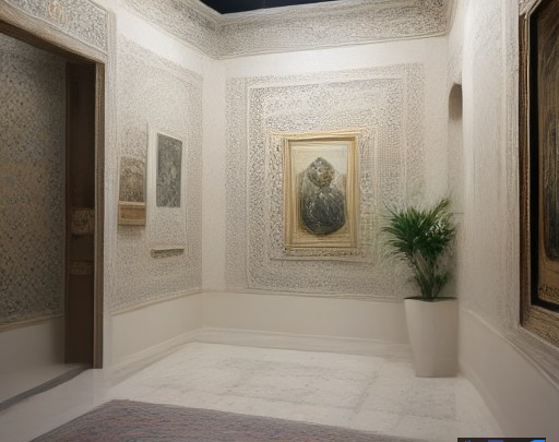 نمایی از یک گالری هنر معاصر در تهران با آثار متنوع هنرمندان ایرانی