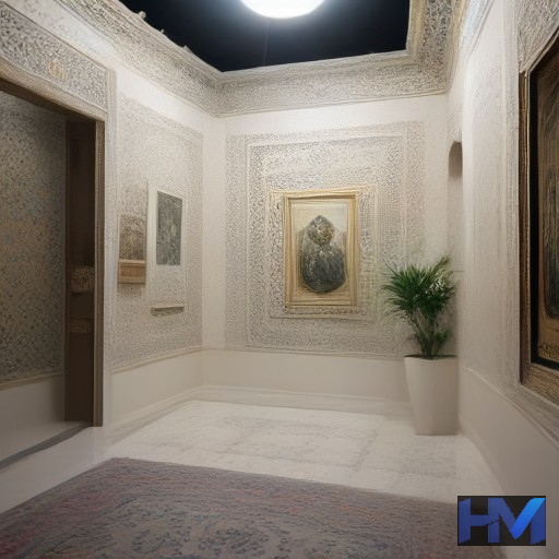 نمایی از یک گالری هنر معاصر در تهران با آثار متنوع هنرمندان ایرانی