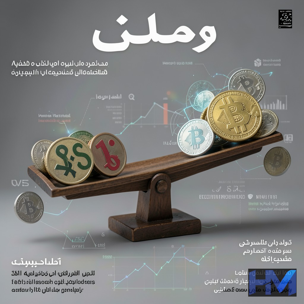 استعاره بصری از بیثباتی اقتصادی و نوسانات رمزارزها
