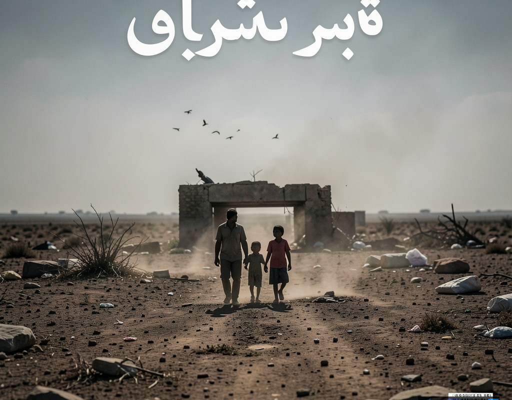تصویری مفهومی از بحران انسانی در سودان در سال ۲۰۲۶ با تمرکز بر آوارگی و کمبود منابع.