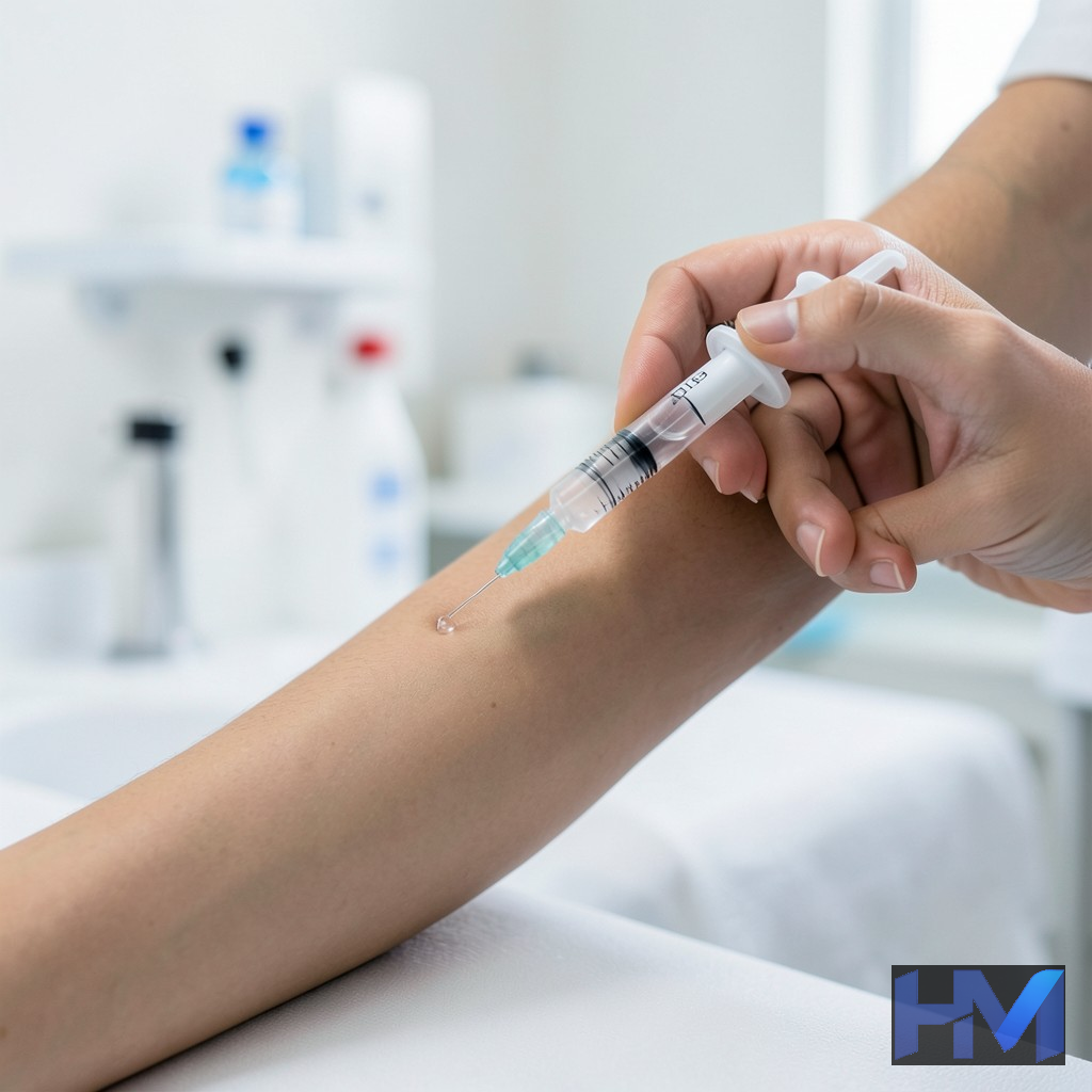 تصویری از تزریق واکسن بدون سوزن با استفاده از فناوری جت میکروفلوئیدیک