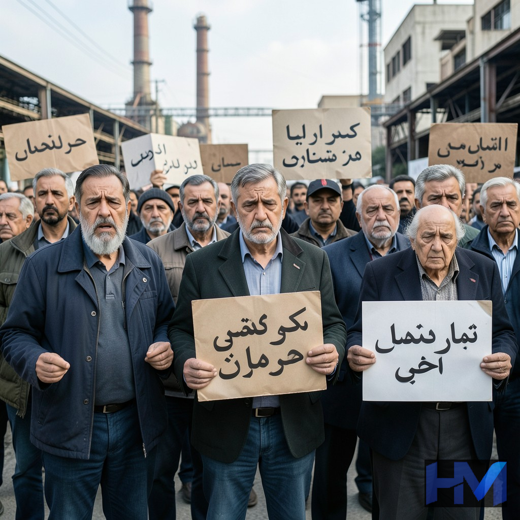 کارگران و بازنشستگان معترض در ایران
