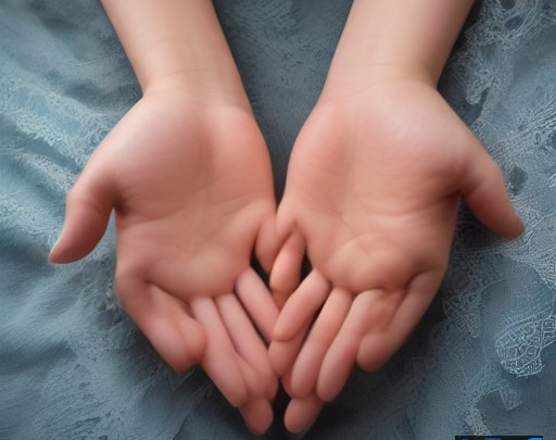 دست نوزاد در دست والدین با نمادی انتزاعی از محافظت و سلامت