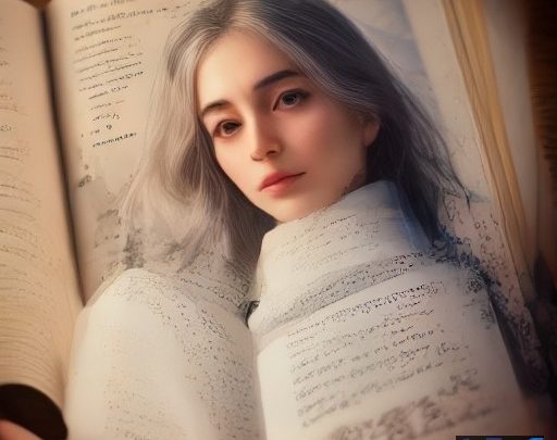 تصویری مفهومی از جایزه نوبل ادبیات با کتابی گشوده و نمادهای کلاسیک و مدرن
