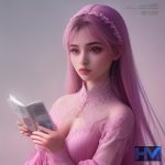 تصویری هنری از ماه صورتی بر فراز چشم‌اندازی نمادین از مهاجرت و امید، با الهام از مستند «روباهی زیر ماه صورتی»