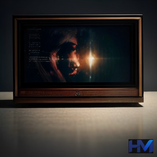تصویری مفهومی از تلویزیون قدیمی با سایه‌هایی بر روی صفحه نمایش که نمادی از ابهام در پایان سریال است.