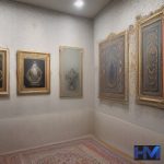 تصویری هنری و مفهومی از یک نمایشگاه آثار هنری معاصر ایران در گالری تهران