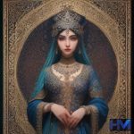 تصویری مفهومی از تلفیق هنر ایرانی با مدرنیته، نمادی از حافظه و هویت در مهاجرت