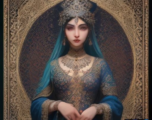 تصویری مفهومی از تلفیق هنر ایرانی با مدرنیته، نمادی از حافظه و هویت در مهاجرت