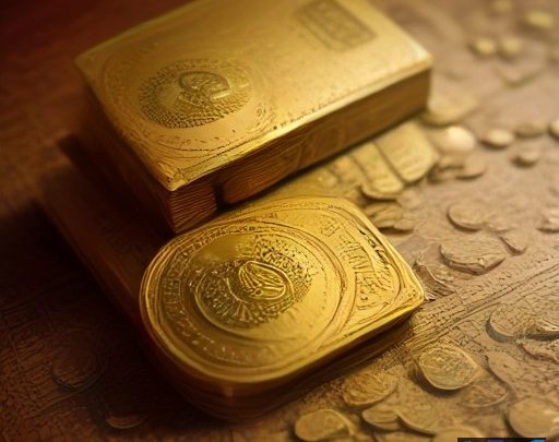 نمایش بصری نوسانات بازار مالی ایران با نمودارها و نمادهای دلار و طلا