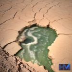 تصویری از زمین خشک و ترک‌خورده نشان‌دهنده خشکسالی شدید و کمبود آب در ایران
